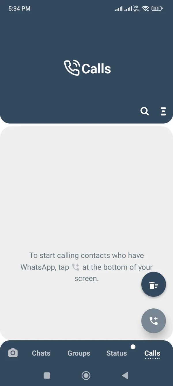 GBWhatsApp Pro Tap On Call Icon