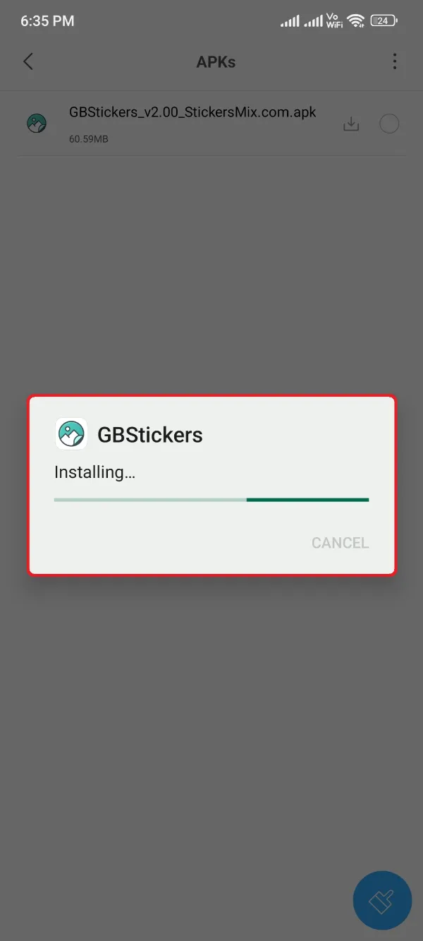 Installing GBStickers Maker App