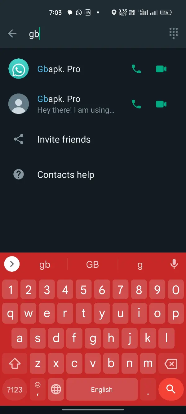Select Contact From List YoWhatsApp