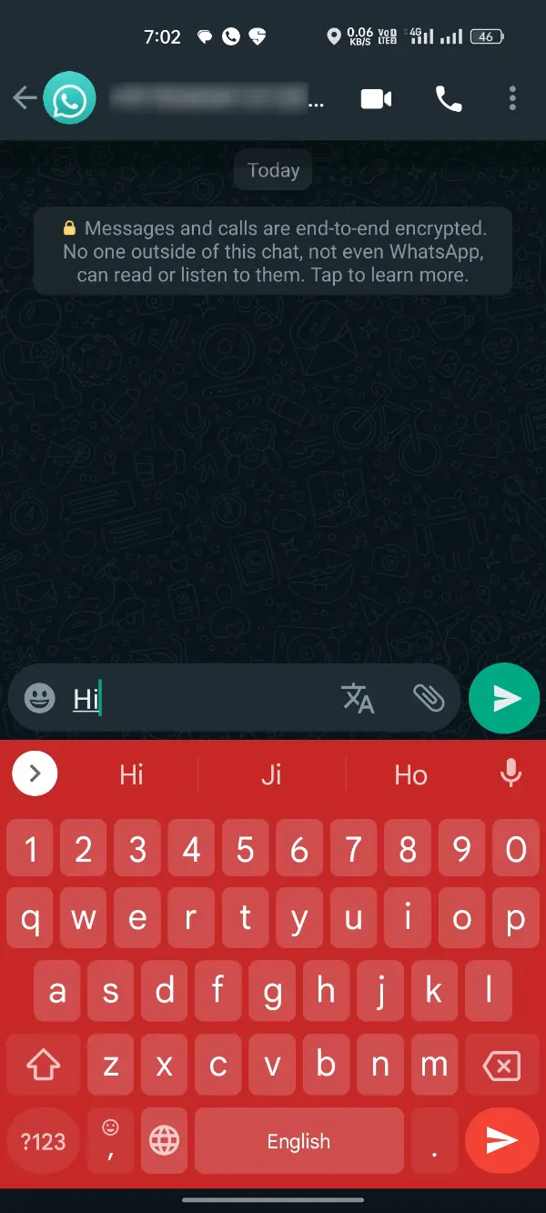 Type a Message to Send YoWhatsApp
