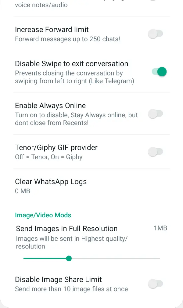 WhatsApp Mod No Limitations