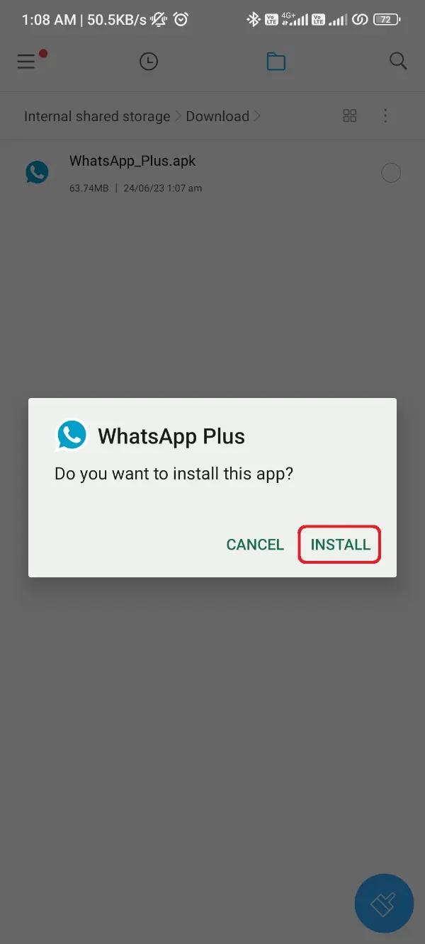 Install WhatsApp Plus APK