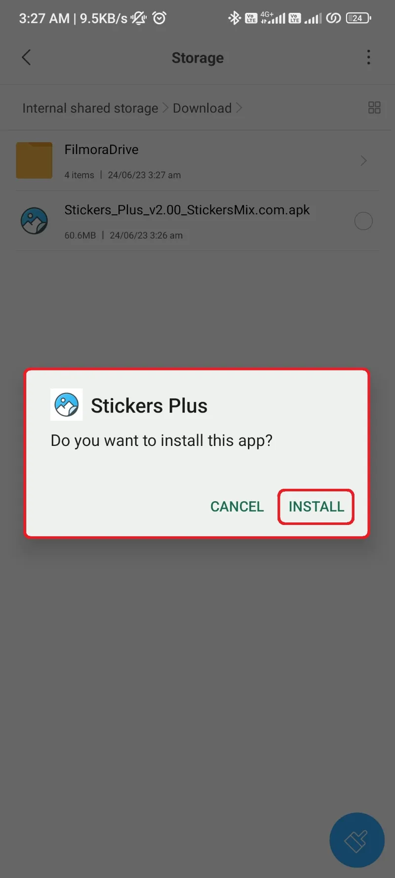 Install Stickers Plus APK