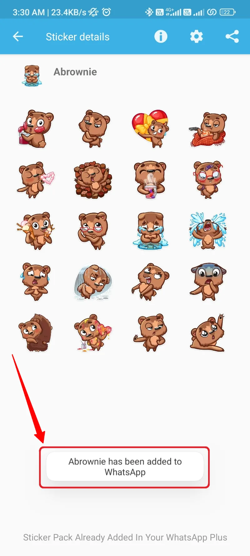 Stickers has been added to WhatsApp Plus App