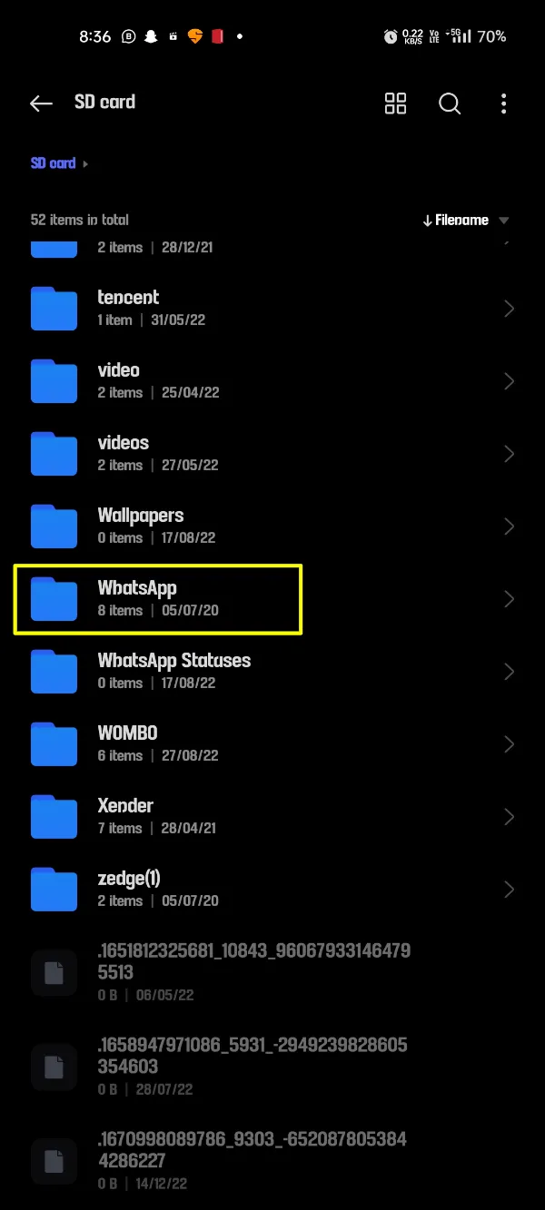 FMWhatsApp File Manager WhatsApp Folder