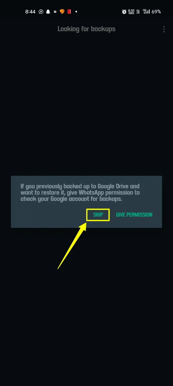 FMWhatsApp Skip Google Drive Backup